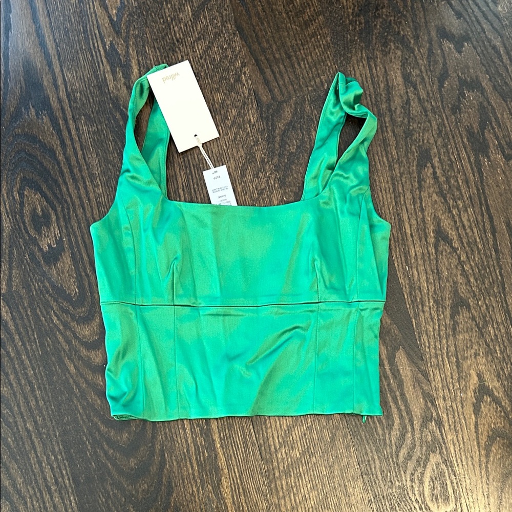 Wilfred Green Sleeveless Crop Top